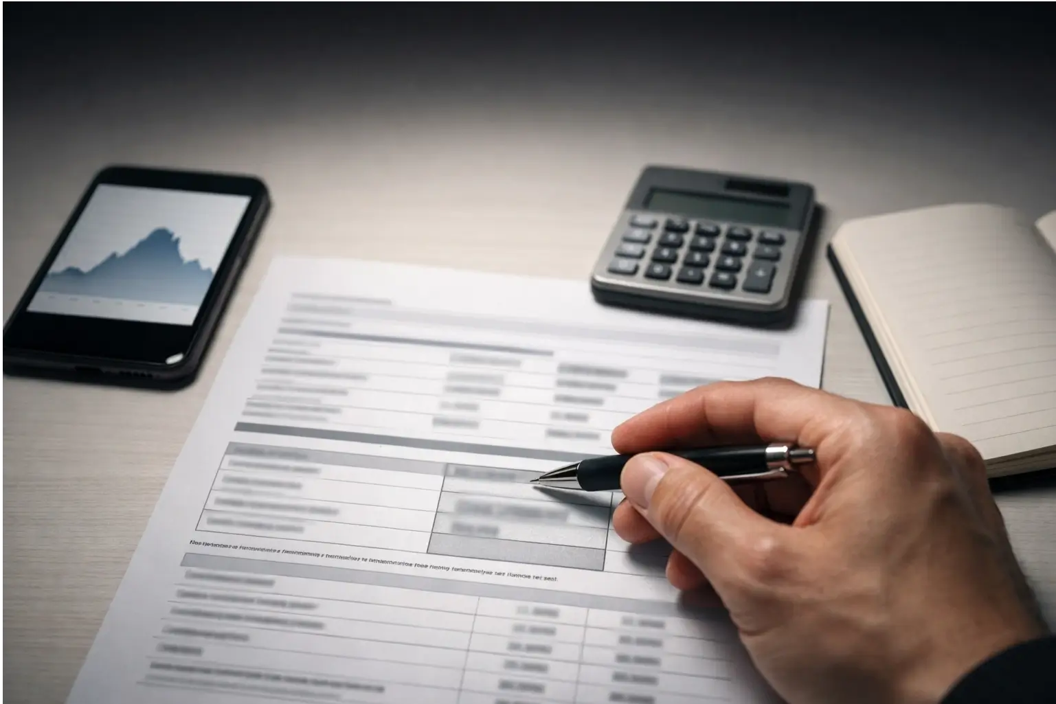 Close-up of mortgage papers showing a rate reset example