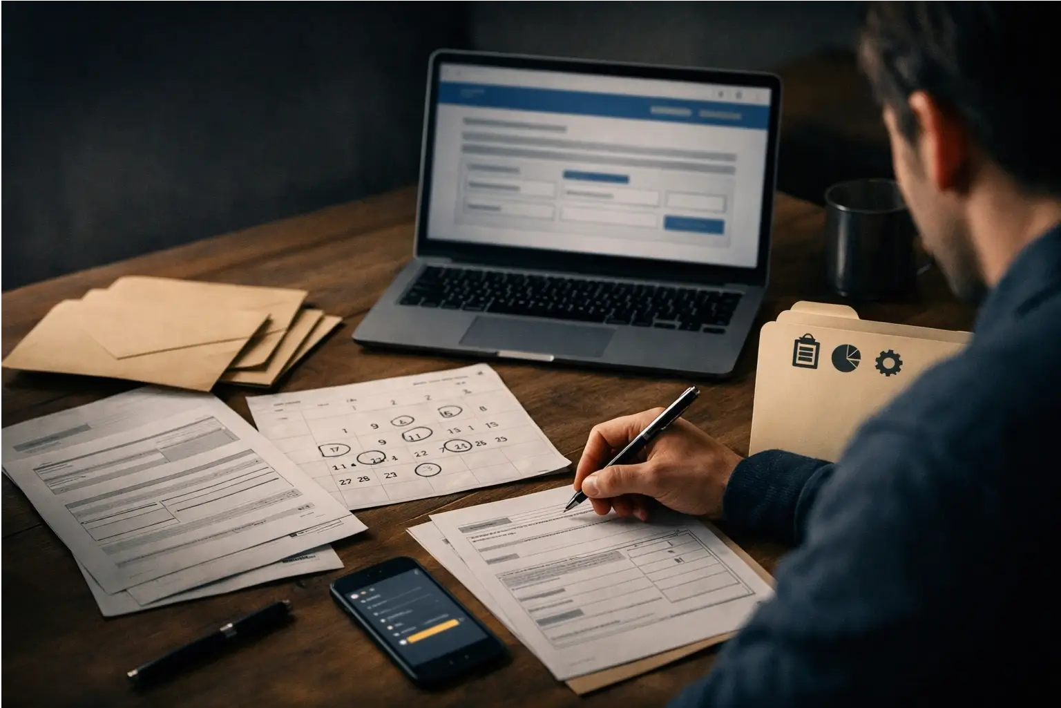 Founder sorting UK business paperwork and compliance costs