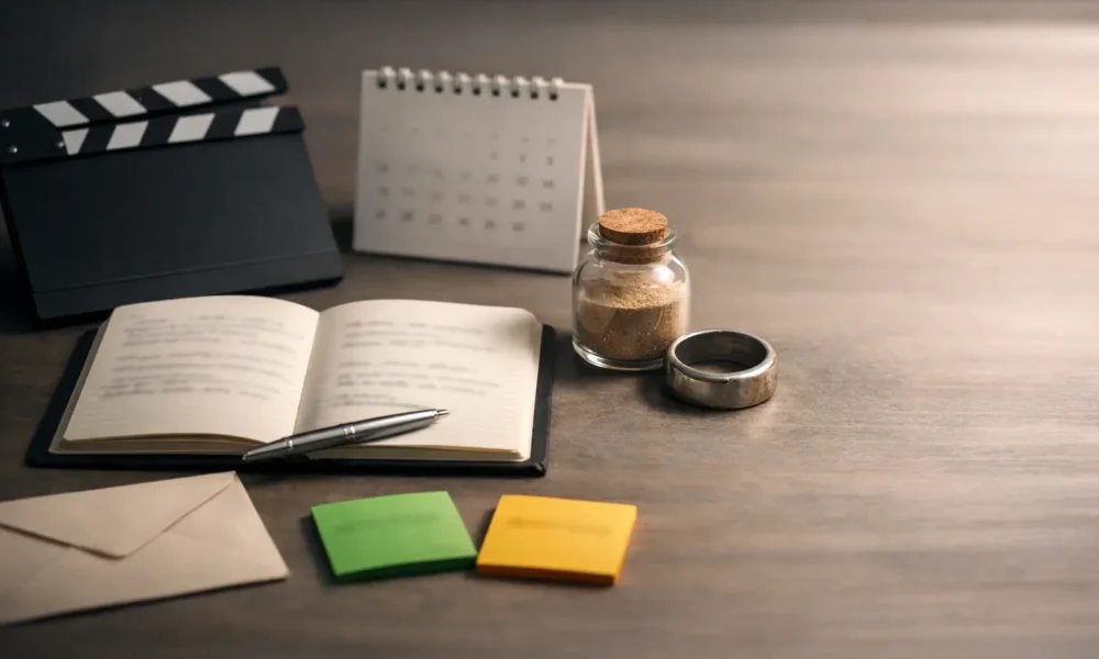 Desk scene showing confirmed vs rumored Dune Part Three updates