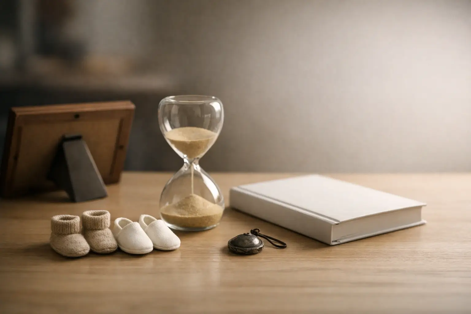 Two small items and an hourglass showing a Dune Part Three time jump