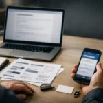 Desk setup for reporting secret filming at work