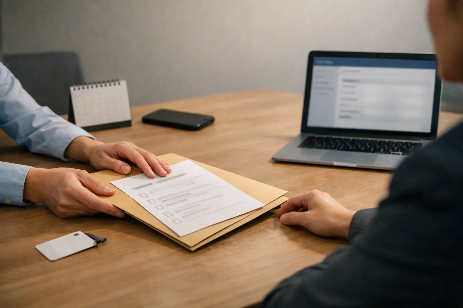 Private HR meeting about a serious workplace report