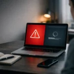 Person checking if an unknown website is safe