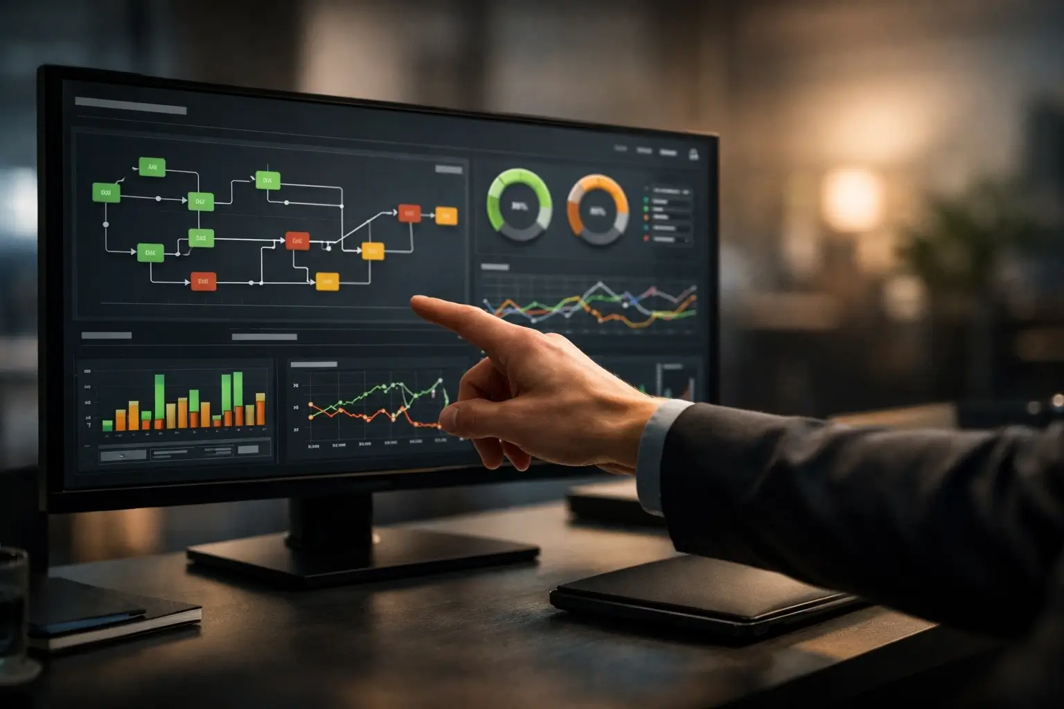 Monitor with workflow reports and automation tracking