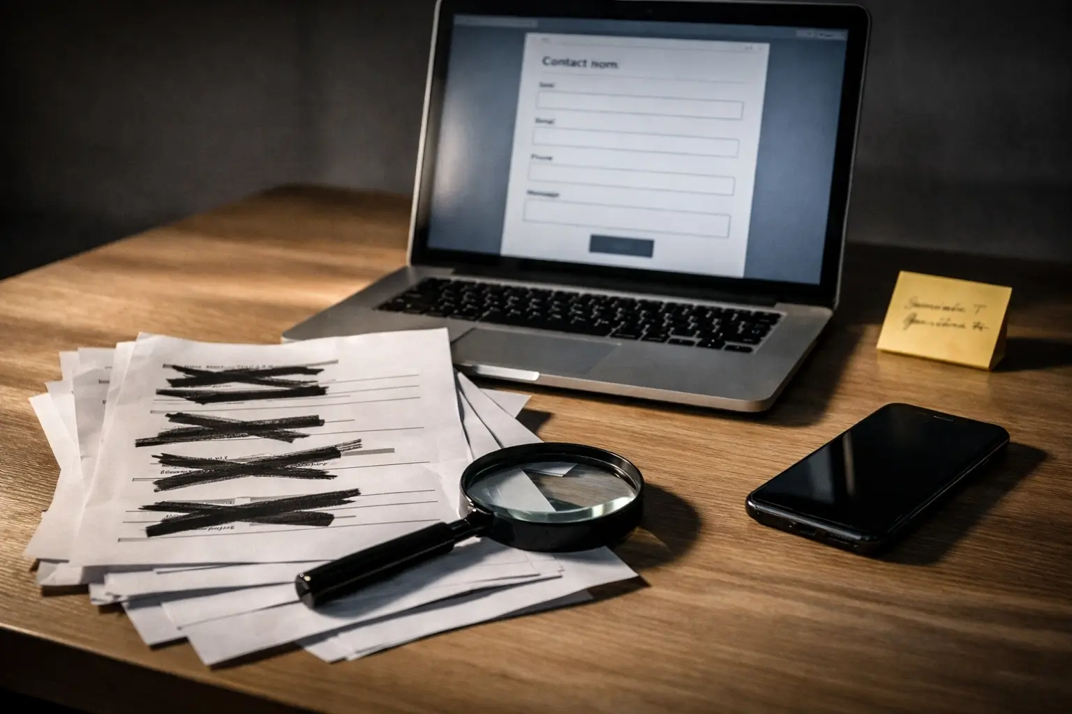 Desk setup showing how to avoid fake Avstarnews contact details