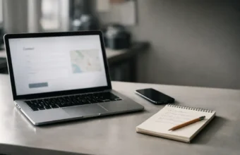 Laptop and phone showing Avstarnews contact search setup