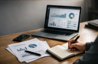 Person checking bop444money information on a laptop