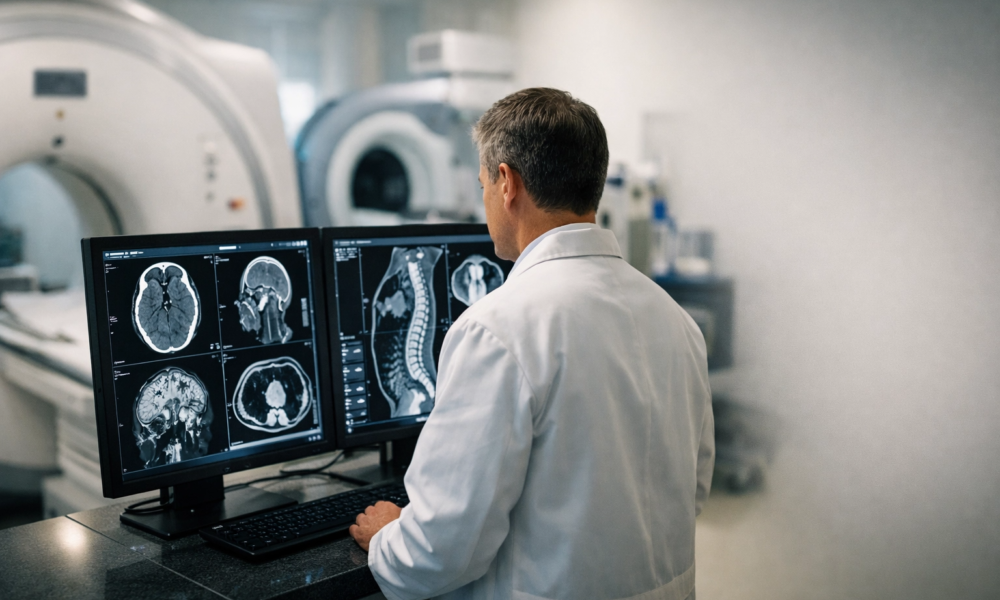 Modern diagnostic imaging room for diag image article