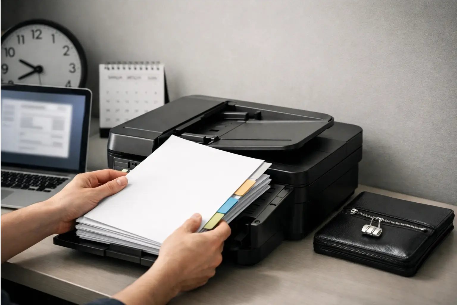 Evidence packet being scanned into one PDF for a chargeback case