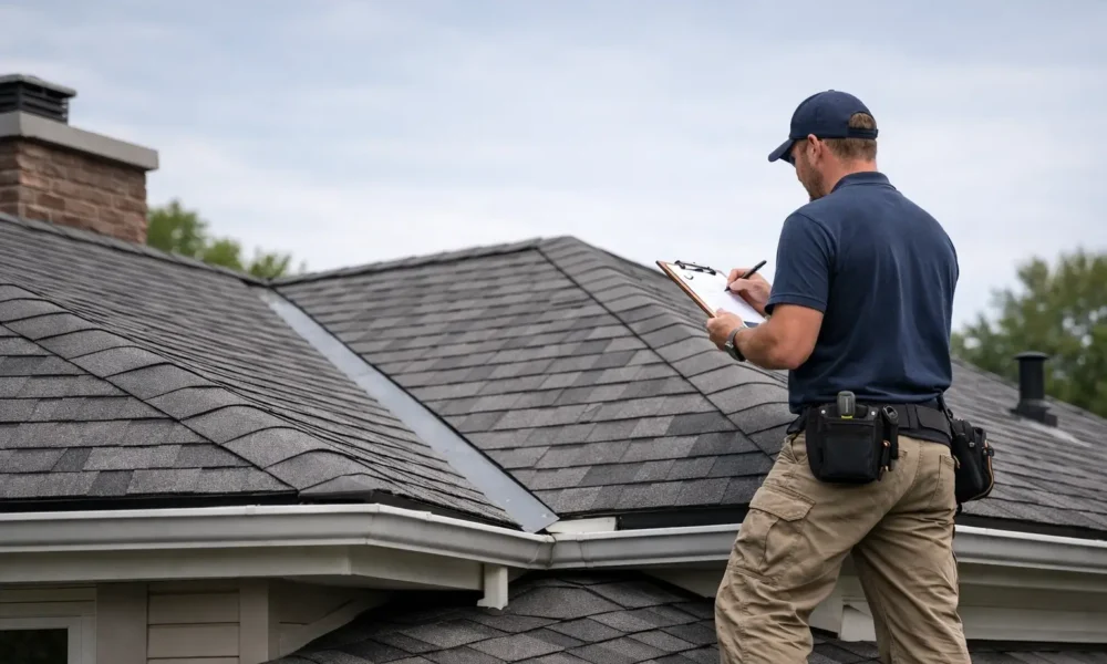 Home roof inspection for leak prevention