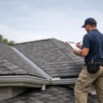 Home roof inspection for leak prevention