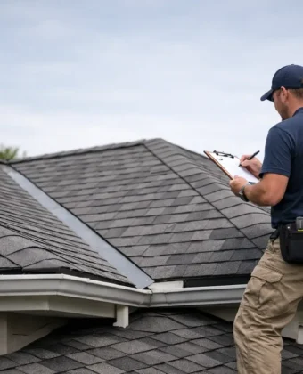 Home roof inspection for leak prevention