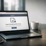 Company careers website error on a computer screen