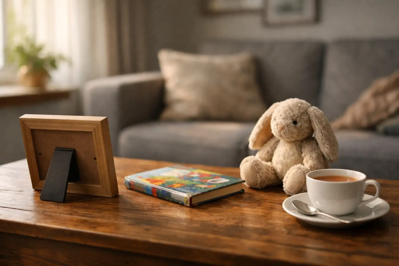 Cozy home scene showing private family life