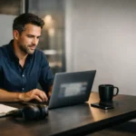 Quiet office setup for safe team collaboration