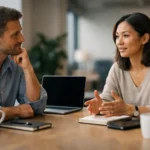 Small team meeting showing servantful leadership and trust