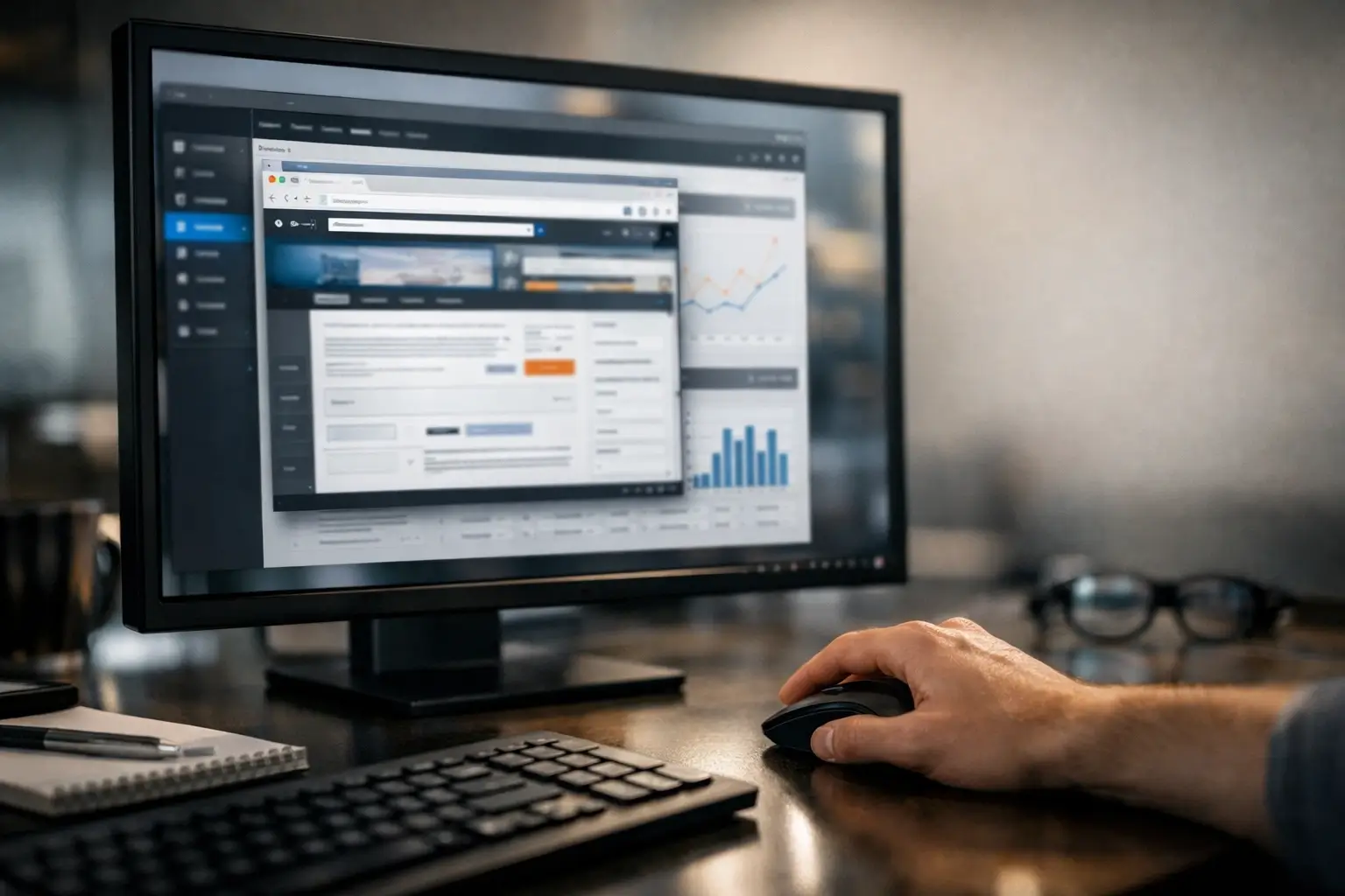 Developer testing a ChromiumFX app on a desktop screen