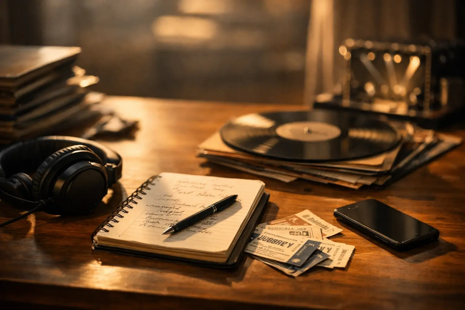 Music workspace showing touring and song income theme