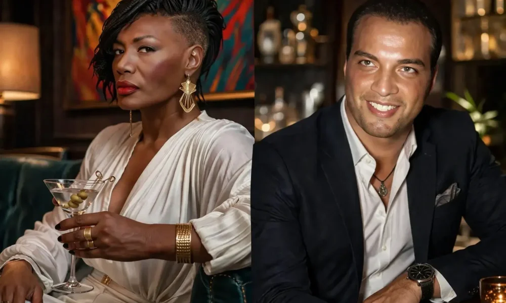 Della Beatrice Howard Robinson inspired elegant portrait in a stylish indoor setting