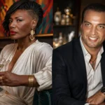 Della Beatrice Howard Robinson inspired elegant portrait in a stylish indoor setting