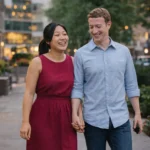 Elaine Andriejanssen walking outdoors with a man in a casual lifestyle photo