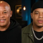 Marcel Young inspired split portrait with modern streetwear style and studio background